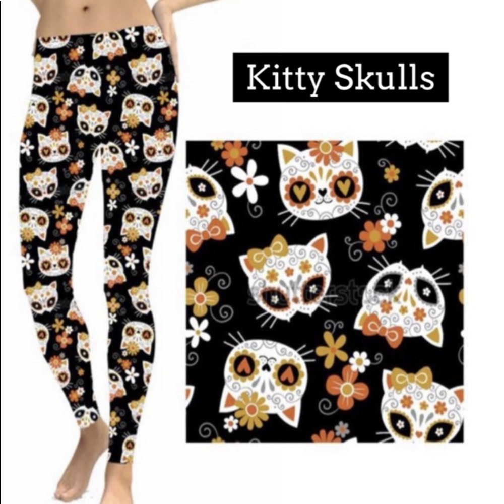 Kitty Skulls Leggings TC2